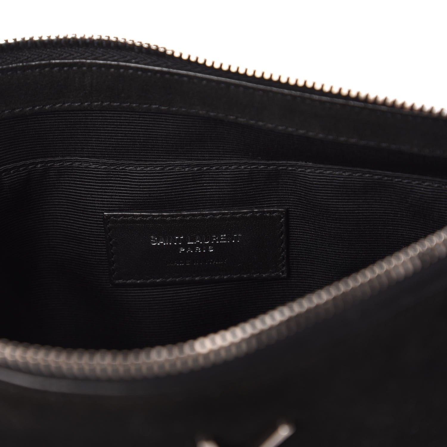Saint Laurent Suede Calfskin Small Fringe Crossbody Bag Black 8 of 10