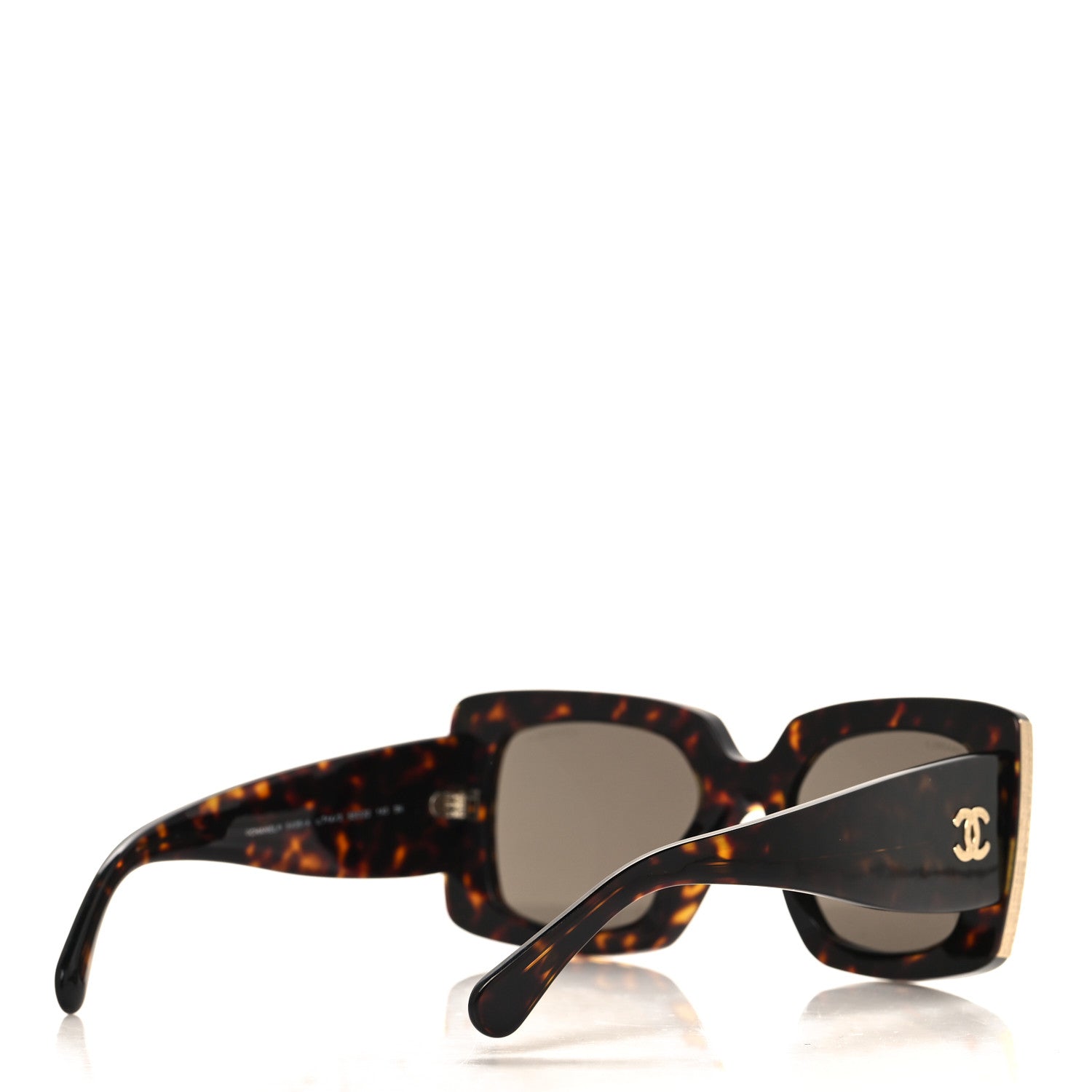 Chanel Acetate Rectangle Sunglasses 5435-A Tortoise 4 of 7