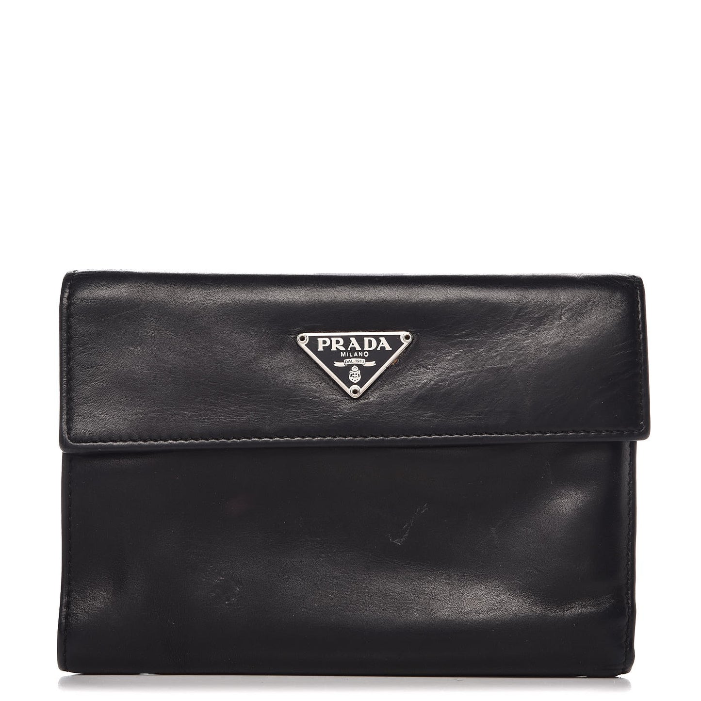 Nappa Tri Fold Wallet Black