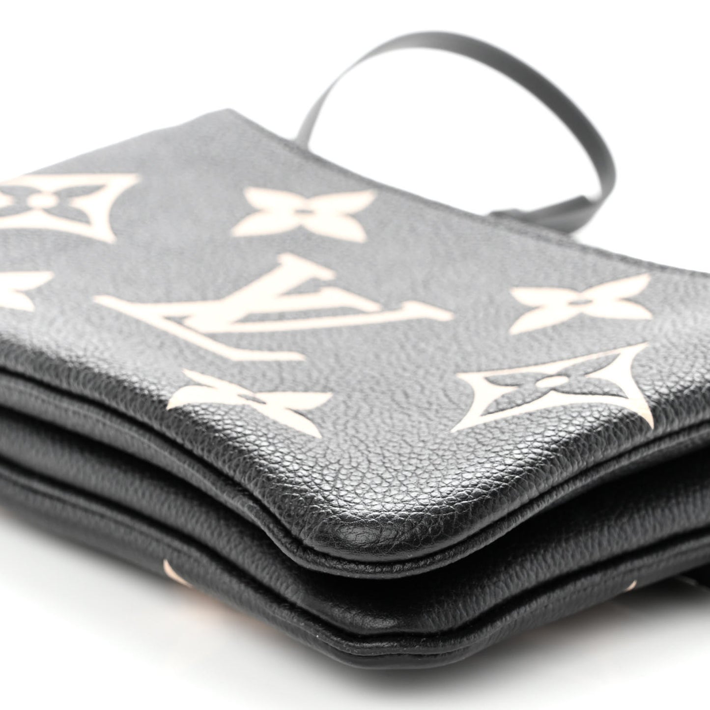 Empreinte Monogram Giant Double Zip Pochette Black Cream