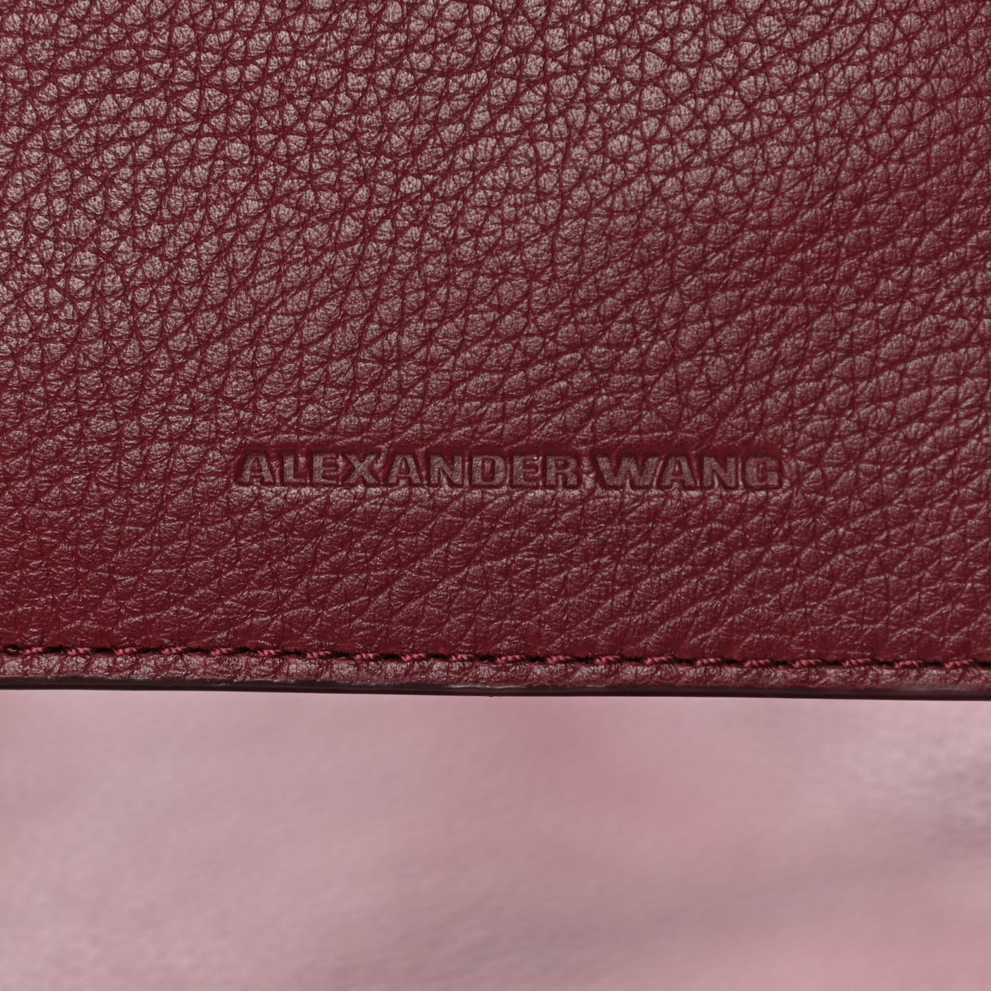 Pebbled Calfskin Studded Roxy Hobo Burgundy