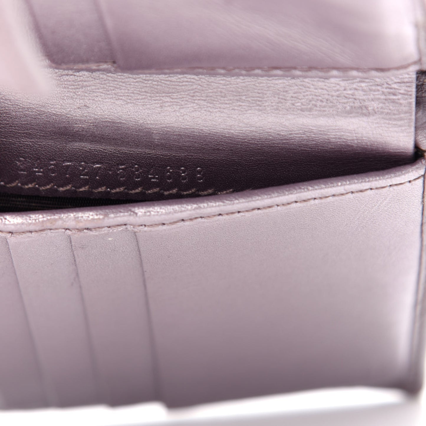 Metallic Soft Guccissima Lovely Heart French Flap Wallet Senanque