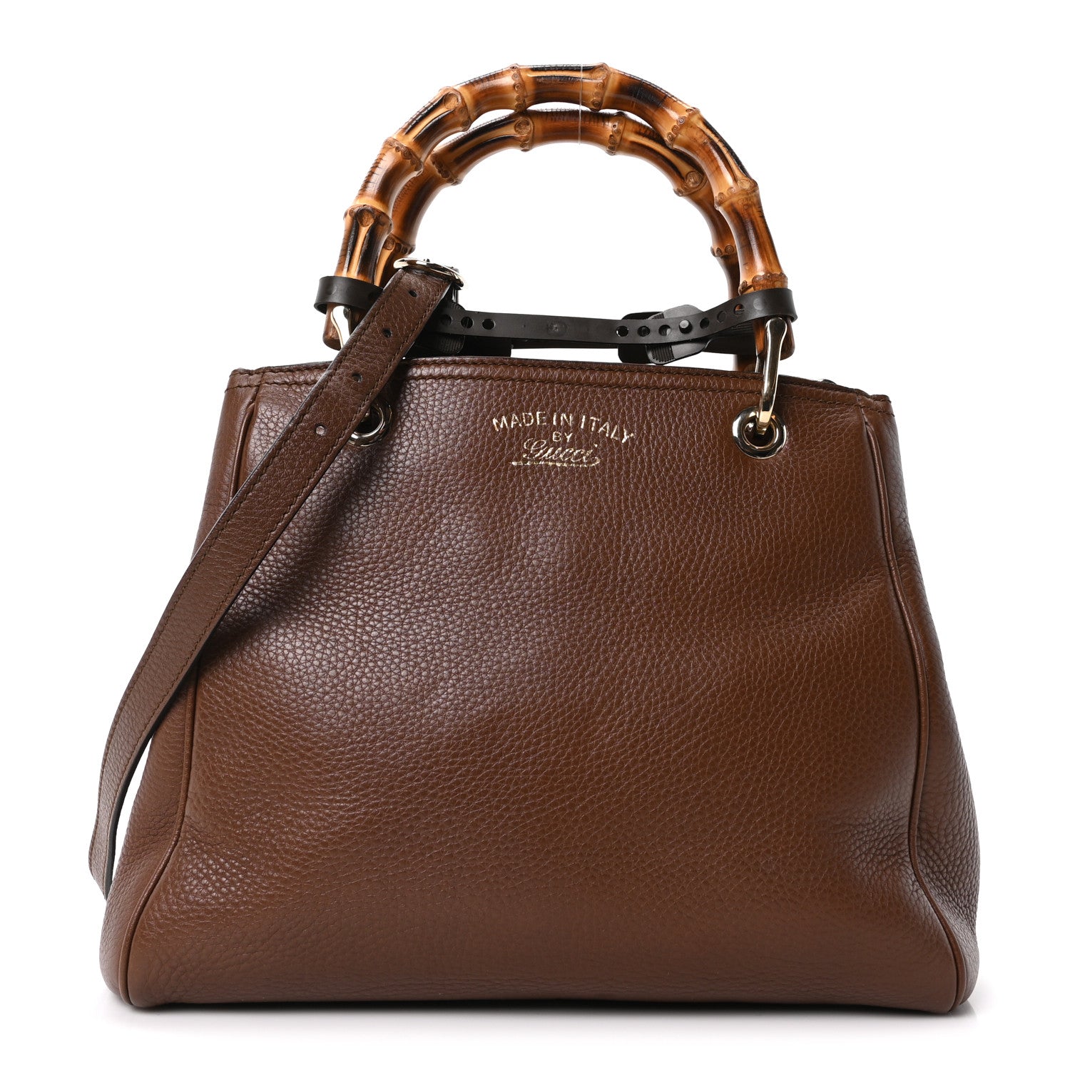 Gucci Calfskin Small Bamboo Shopper Tote Brown 1 of 10