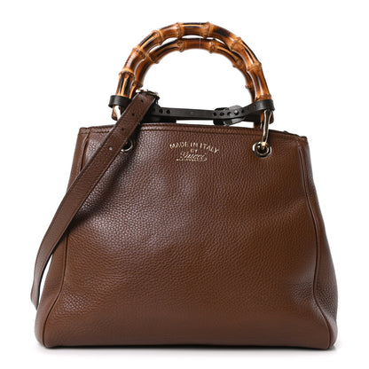Gucci Calfskin Small Bamboo Shopper Tote Brown 1 of 10
