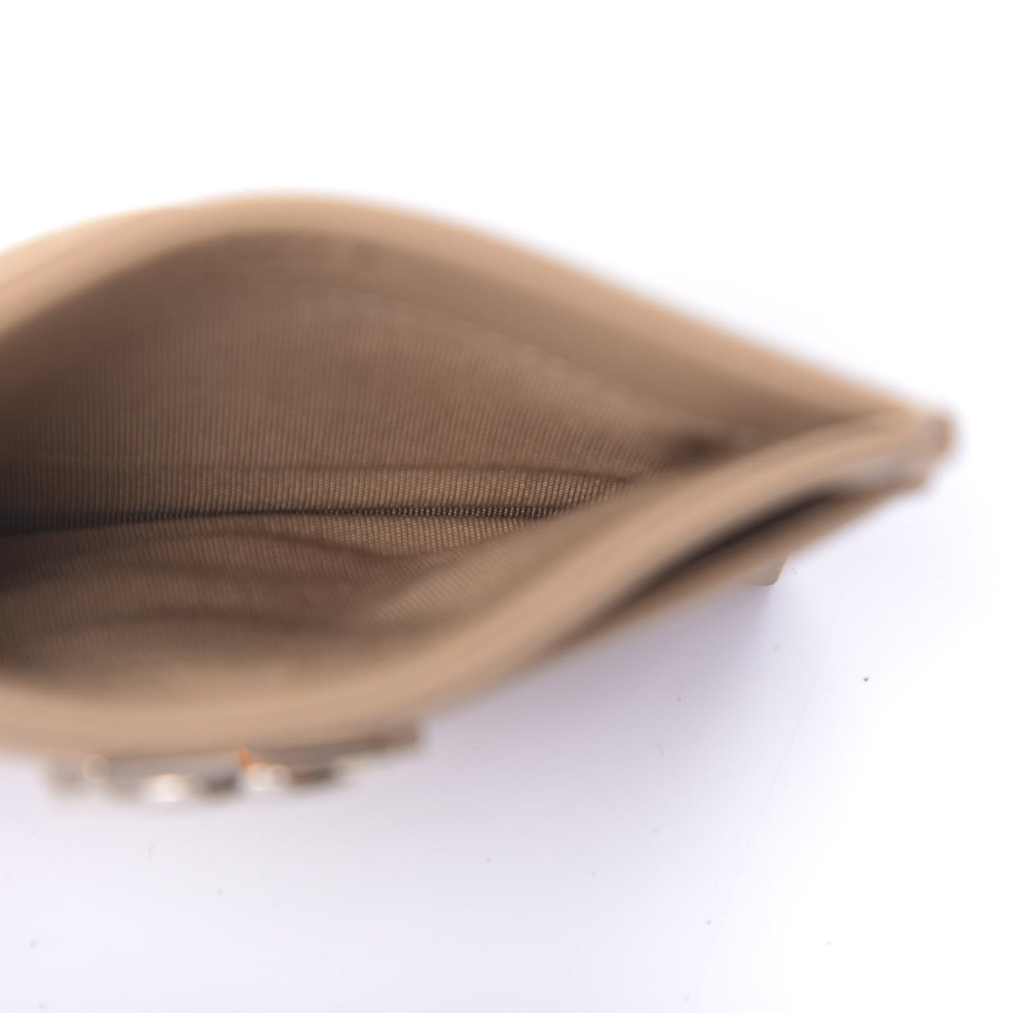 Lambskin Quilted Boy Card Holder Beige