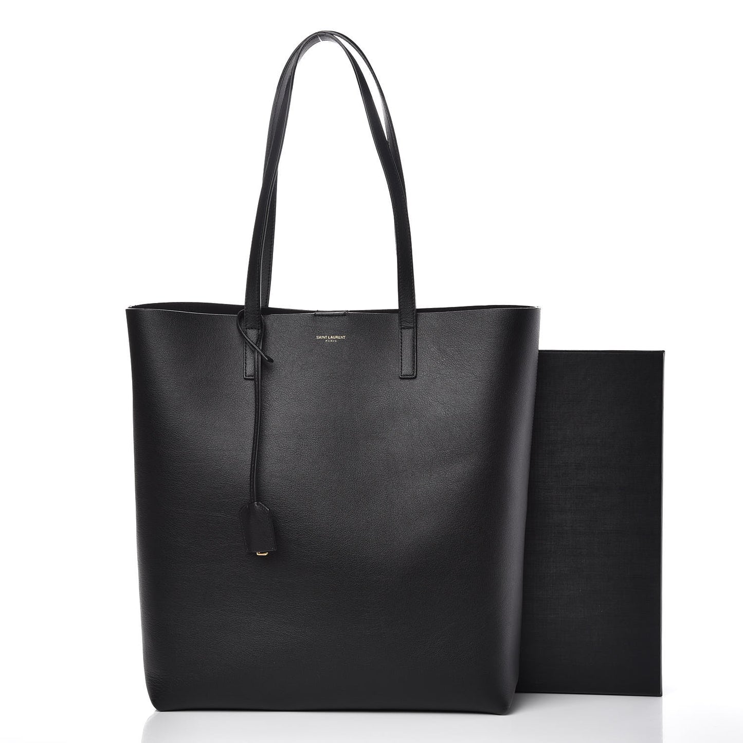Calfskin Medium Shopping Tote Black