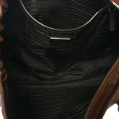 Prada Vitello Daino Top Handle Tote Brown 5 of 11