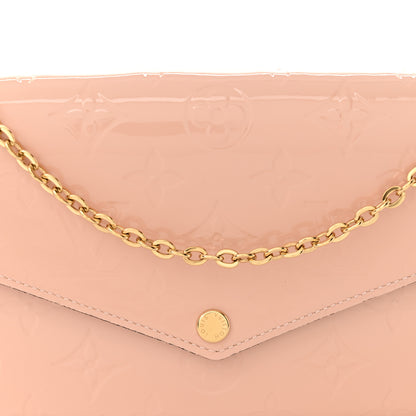 Louis Vuitton Vernis Felicie Chain Wallet Rose Ballerine 9 of 12
