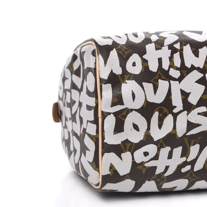 Louis Vuitton Monogram Graffiti Speedy 30 Silver 8 of 13