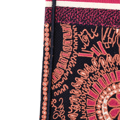 Christian Dior Canvas Embroidered Dior Animals Tiger Book Tote Deep Blue Fuchsia 14 of 14