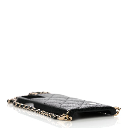 Chanel Caviar Quilted iPhone XI Pro Case With Chain Black 4 of 8