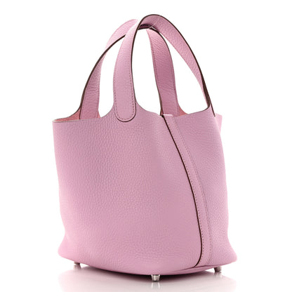 Hermes Taurillon Clemence Picotin Lock 18 PM Mauve Sylvestre 3 of 11