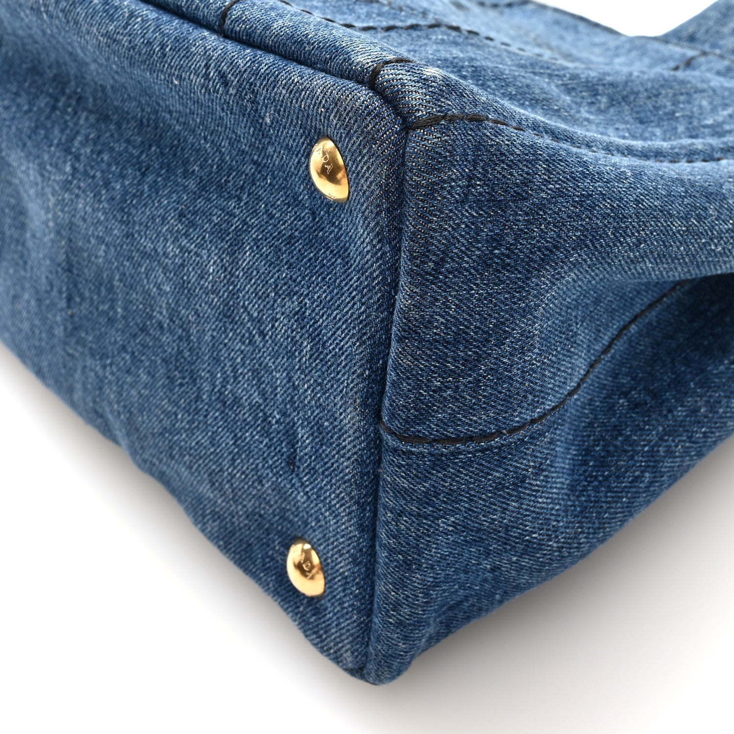 Prada Denim Small Logo Tote Bleu 9 of 9