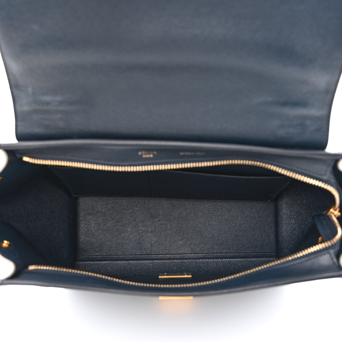 Elephant Calfskin Small Tri-Color Trapeze Indigo