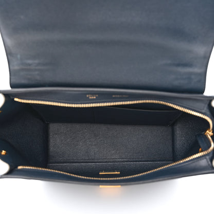 Celine Elephant Calfskin Small Tri-Color Trapeze Indigo 5 of 15