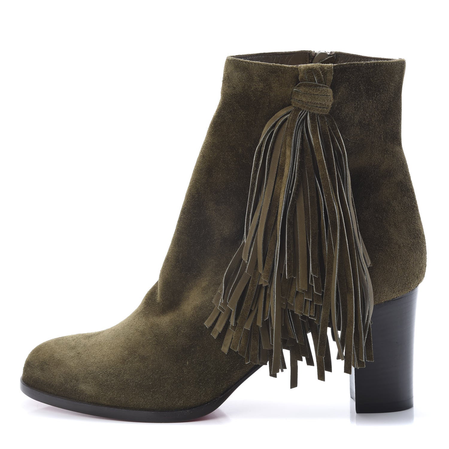 Christian Louboutin Veau Velours Jimmynetta 70 Ankle Boots 37 Bronze Tomoro Luc 1 of 12