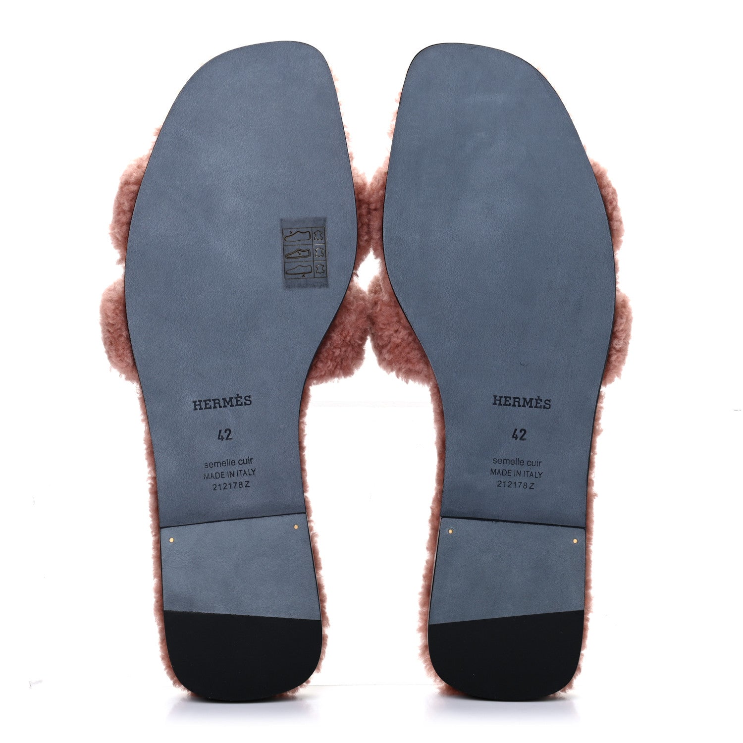 Hermes Woolskin Oran Sandals 42 Rose Aube 5 of 8