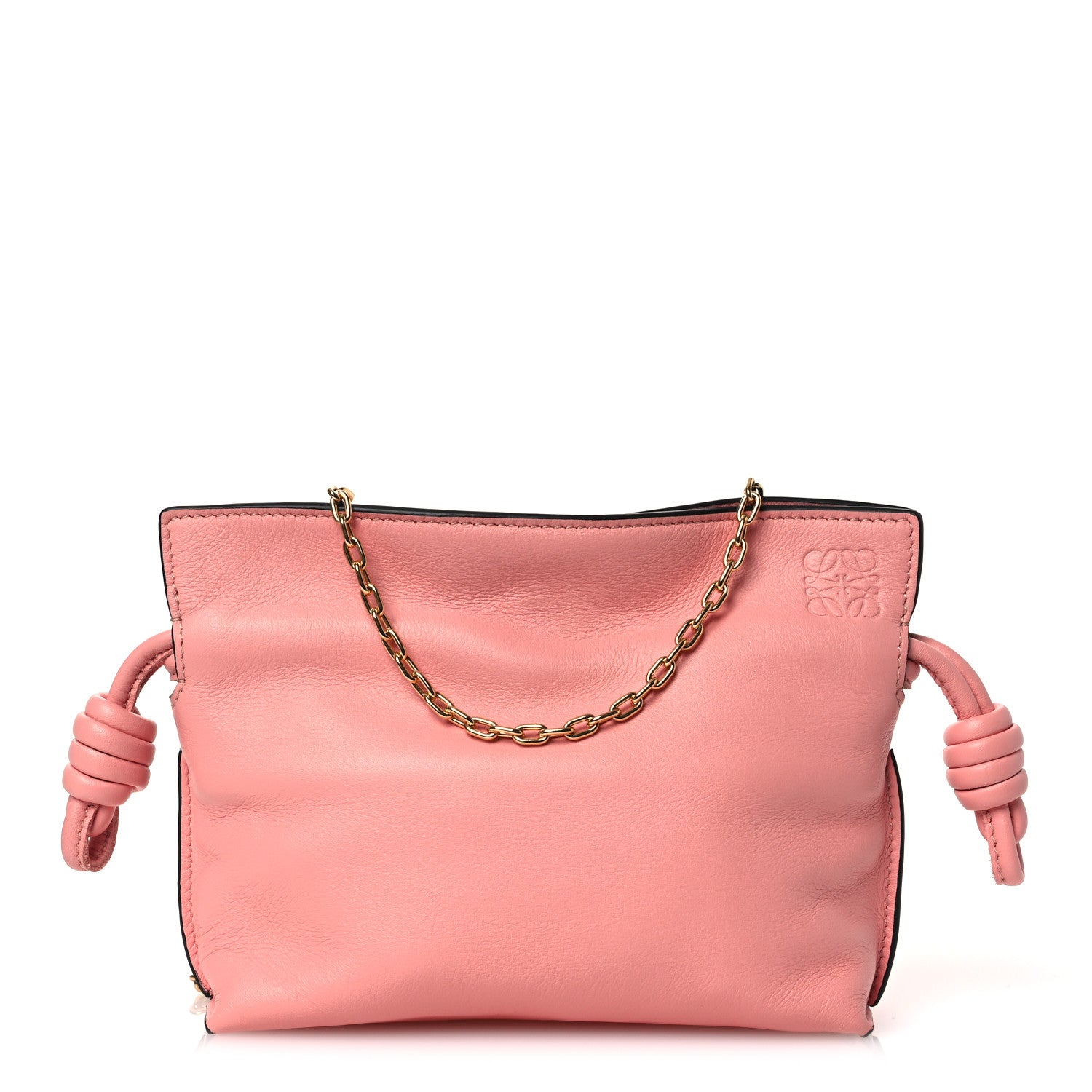 Loewe Calfskin Nano Flamenco Knot Clutch Warm Blossom 1 of 10