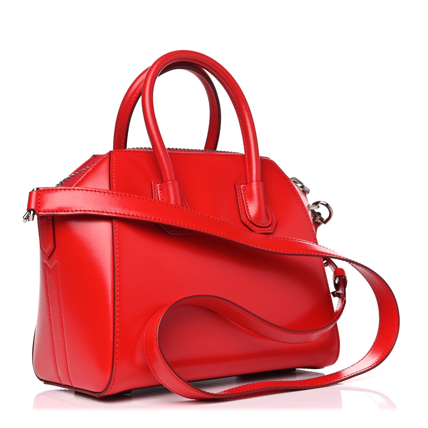 Givenchy Shiny Lord Calfskin Mini Antigona Red 3 of 17