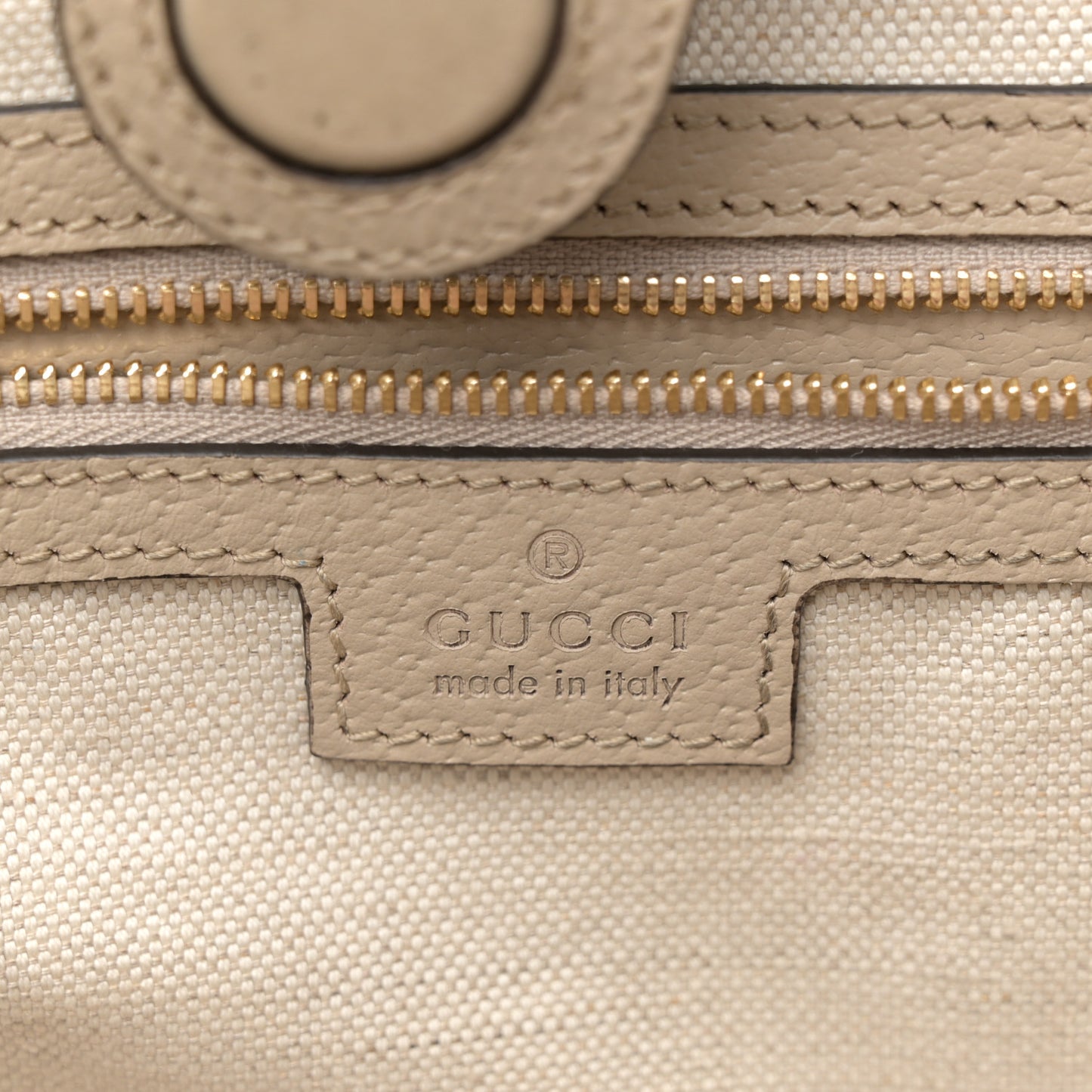 GG Supreme Monogram Textured Dollar Calfskin Web Large Ophidia Shopping Tote Beige Mystic White Oatmeal