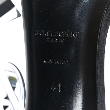 Saint Laurent Calfskin Opyum 110 Sandals 41 Black Silver 6 of 7