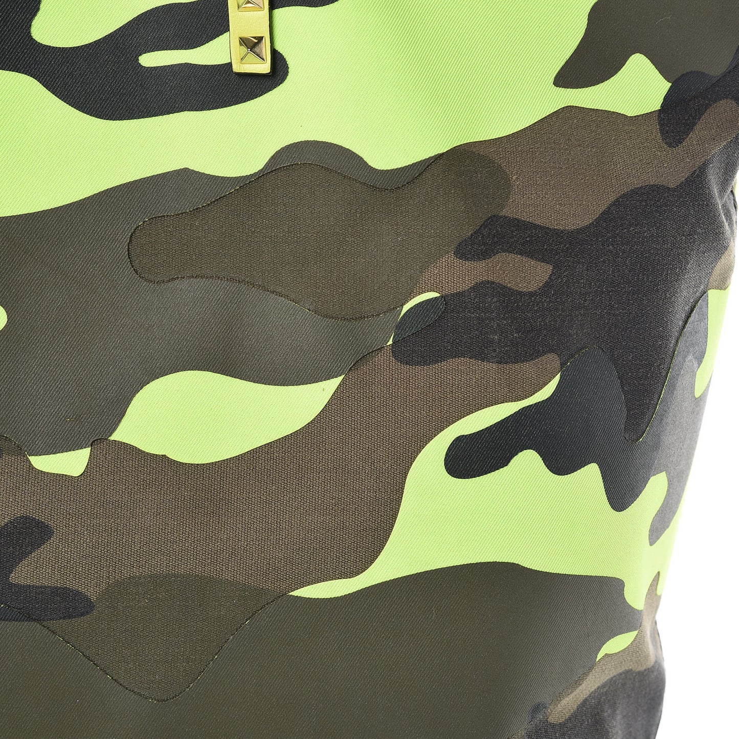 Canvas Camouflage Rockstud Reversible Tote Multicolor