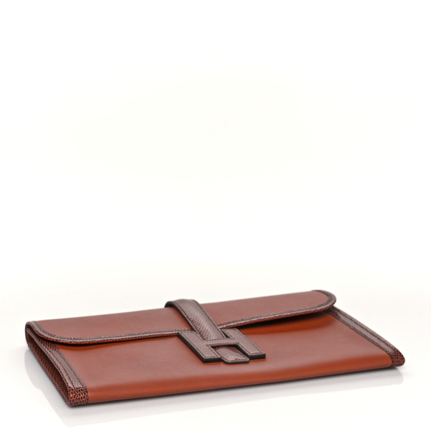 Hermes Swift Lizard Jige Elan Touch 29 Clutch Orange 4 of 9