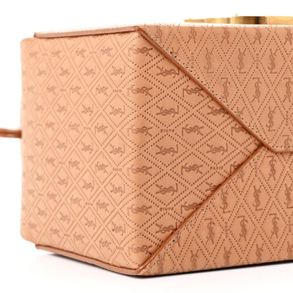 Saint Laurent Calfskin Monogram Take Away Box Dusty Vintage Brown Gold 9 of 11