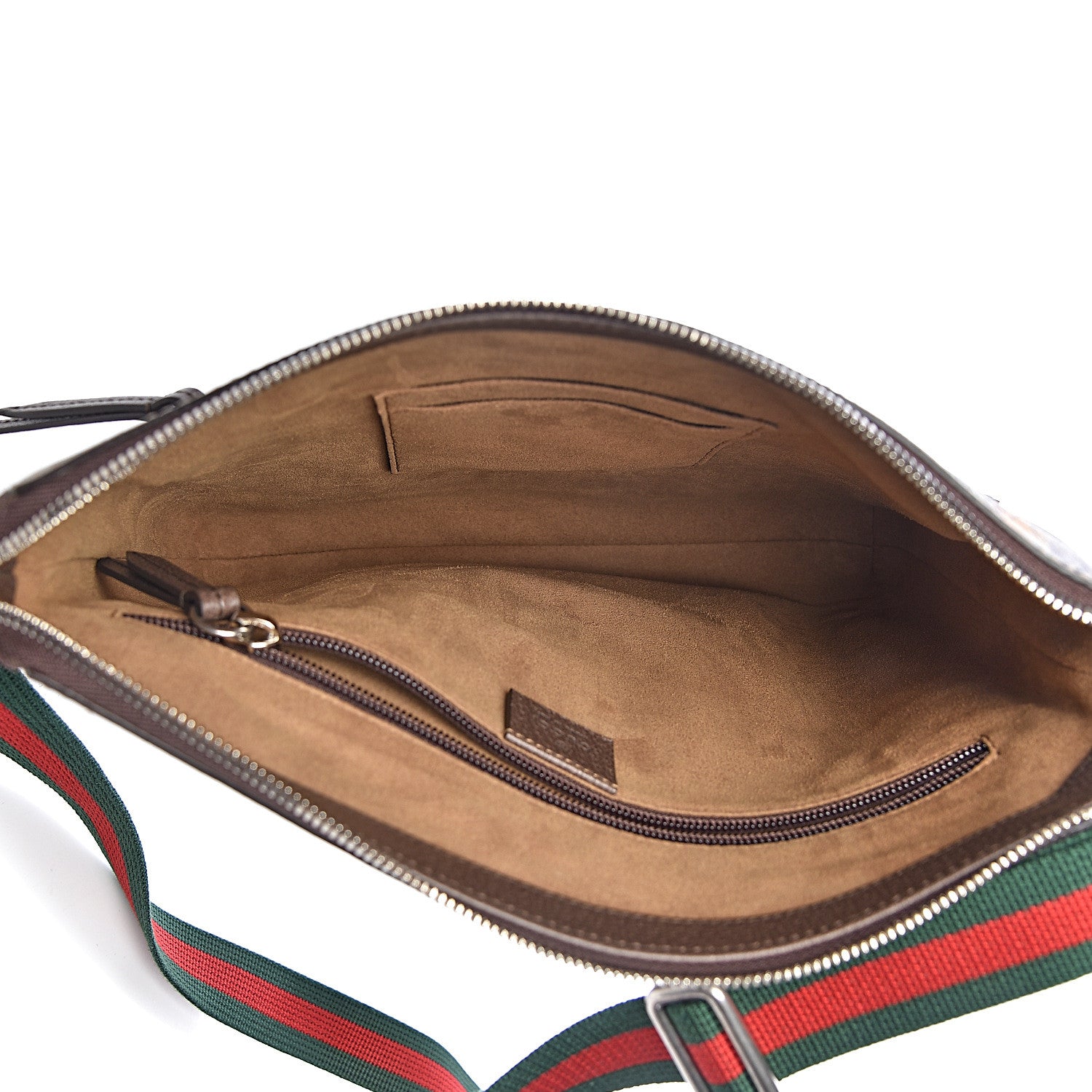 Gucci GG Supreme Monogram Tian Web Medium Flat Messenger Beige Multicolor New Acero 5 of 10