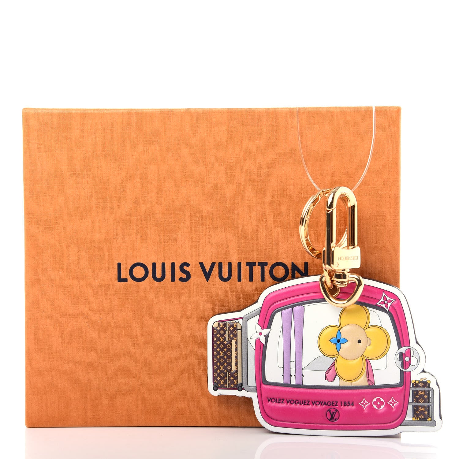 Louis Vuitton Monogram 2019 Christmas Animation Courchevel Bag Charm Key Ring 4 of 4