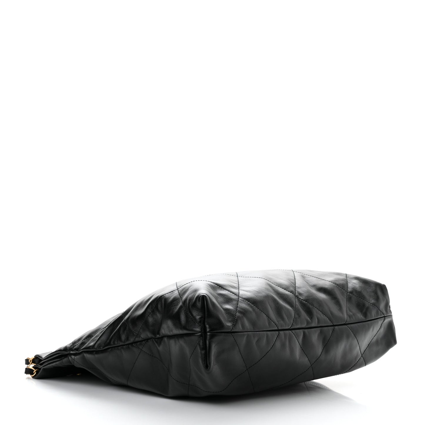 Shiny Calfskin Quilted Chanel 22 Black