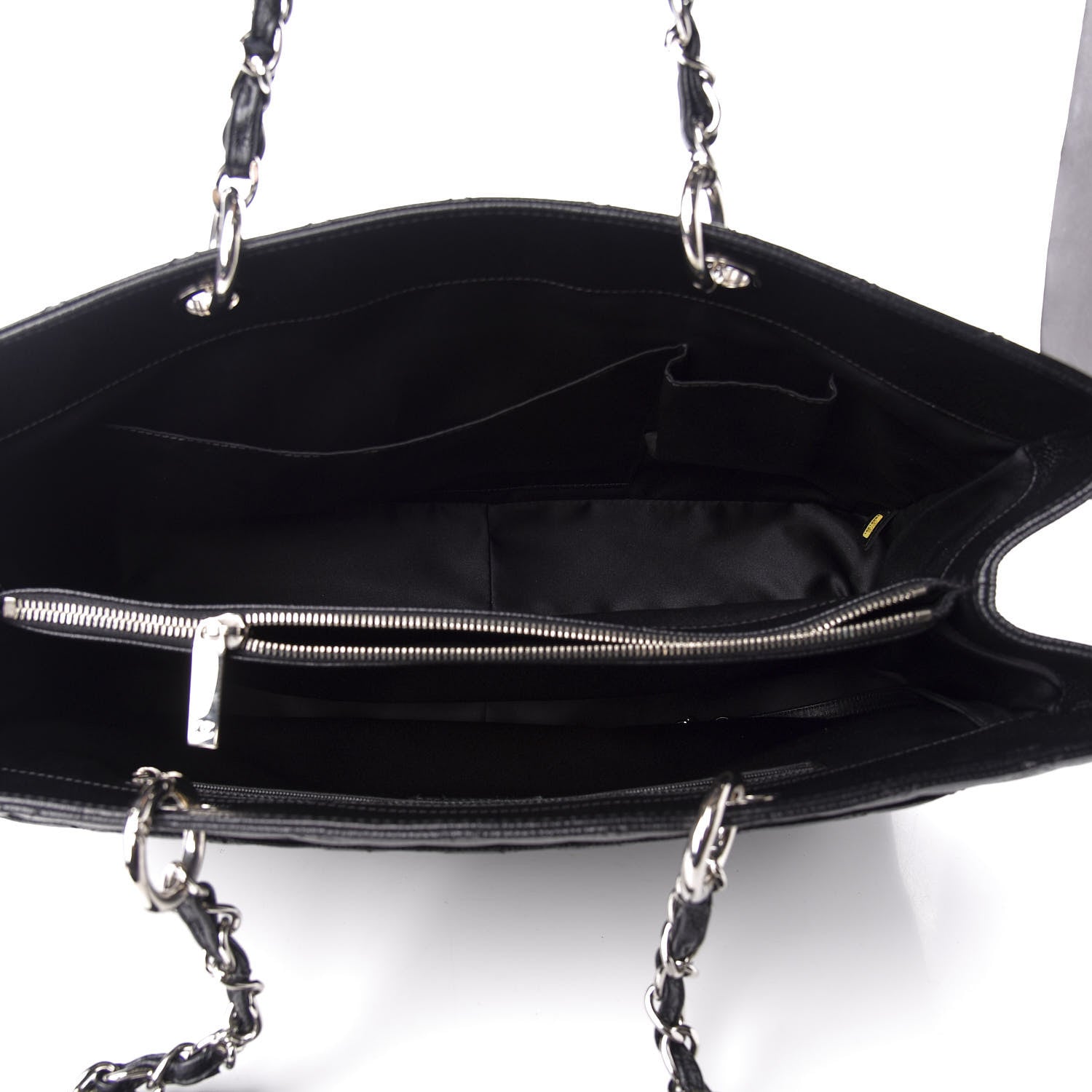 Chanel Caviar Quilted XL Grand Shopping Tote GST Black 4 of 10
