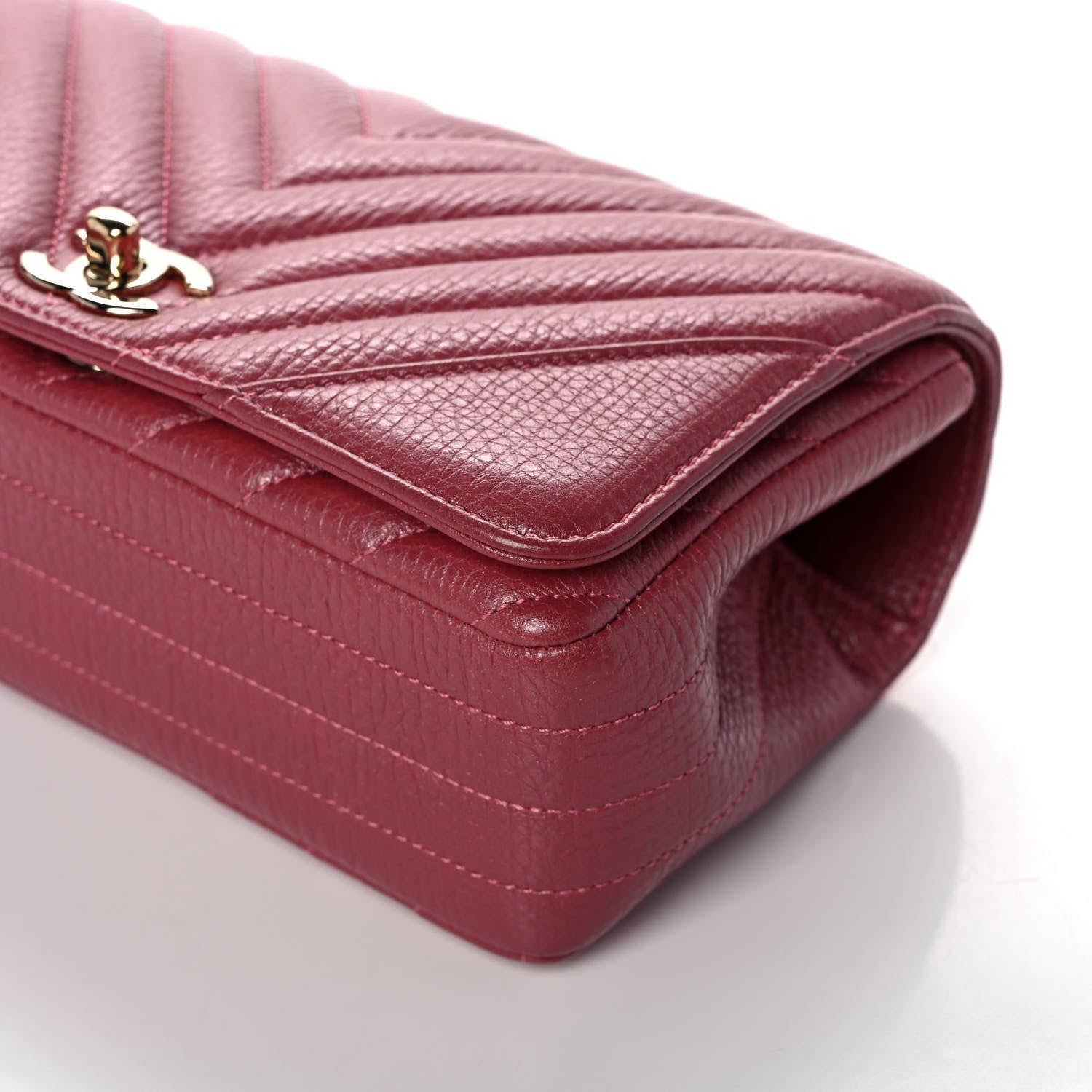 Chanel Calfskin Chevron Quilted Mini Statement Flap Pink 11 of 12