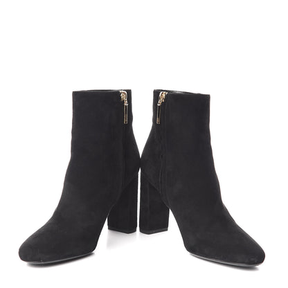 Saint Laurent Suede Loulou Ankle 95 Zip Boot 38.5 Black 5 of 11