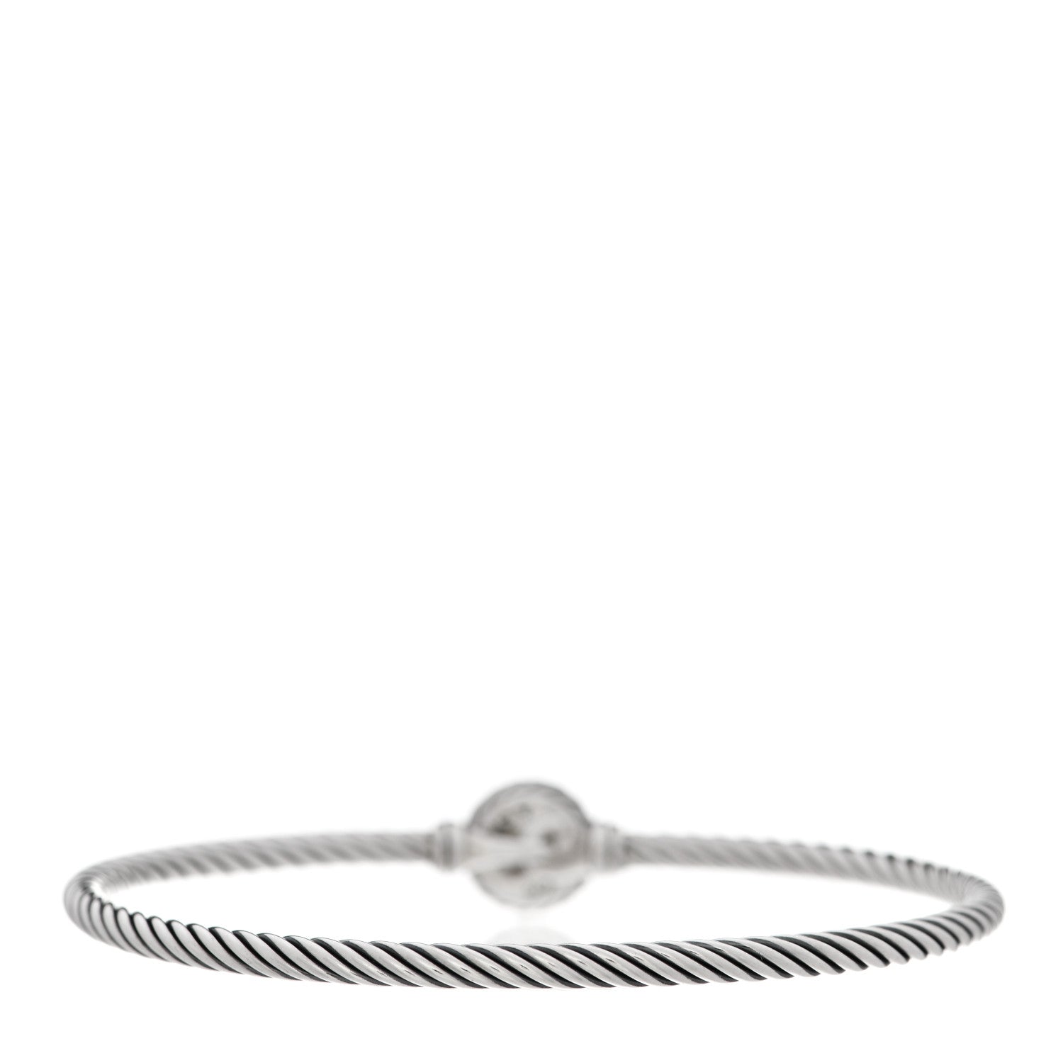 David Yurman Sterling Silver Hematite 3mm Chatelaine Bracelet 2 of 3