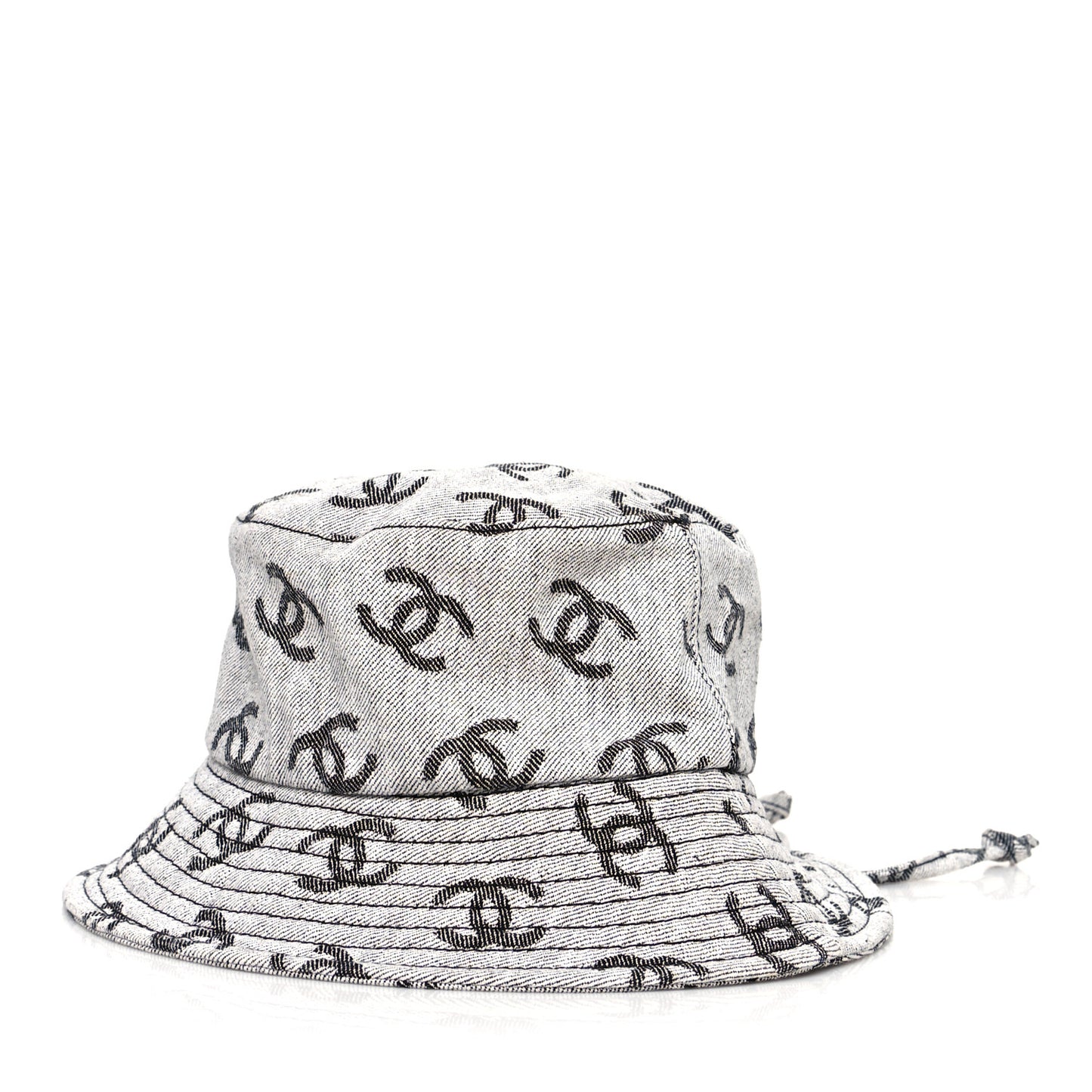 Denim CC Bucket Hat M White Black