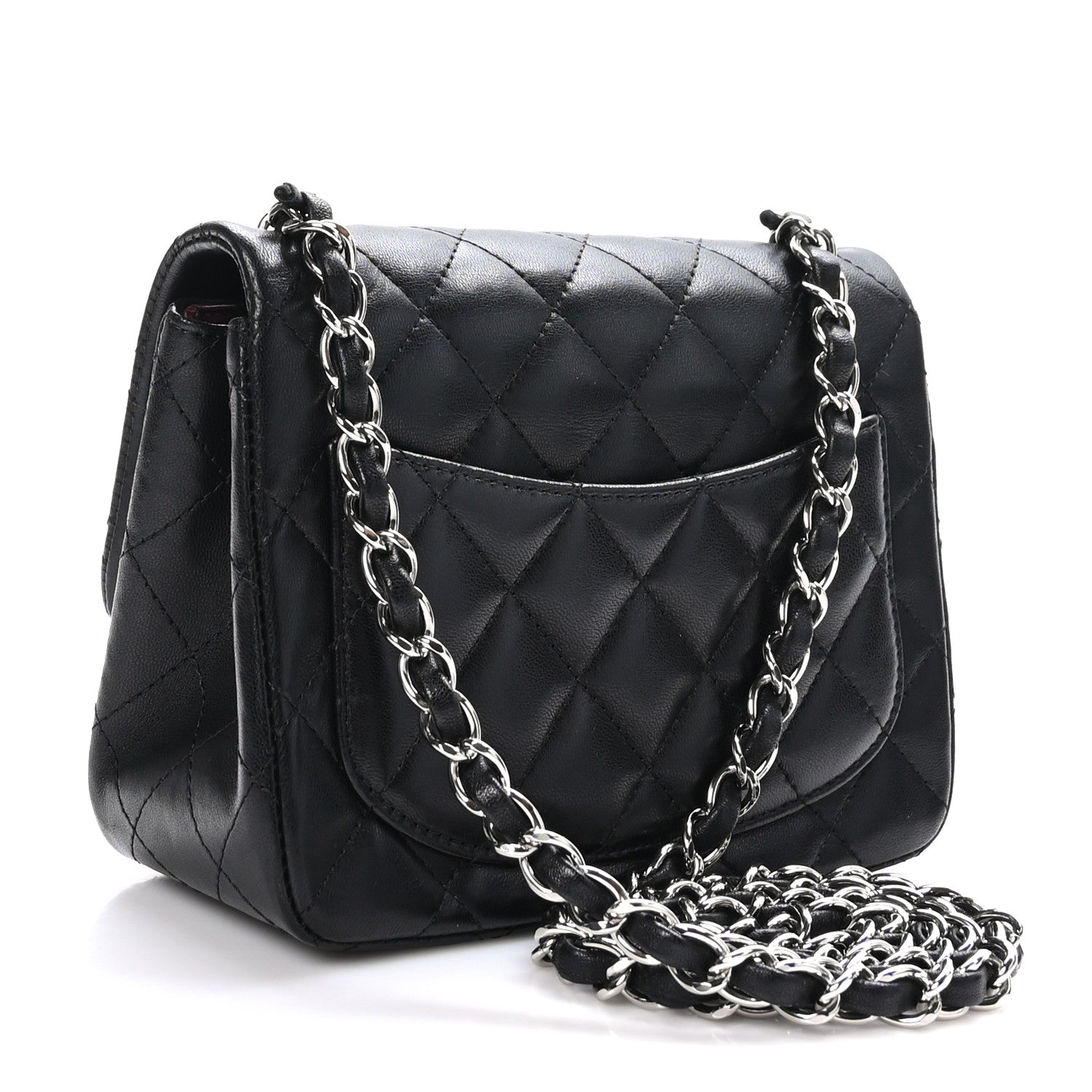 Chanel Lambskin Quilted Mini Square Flap Black 3 of 10