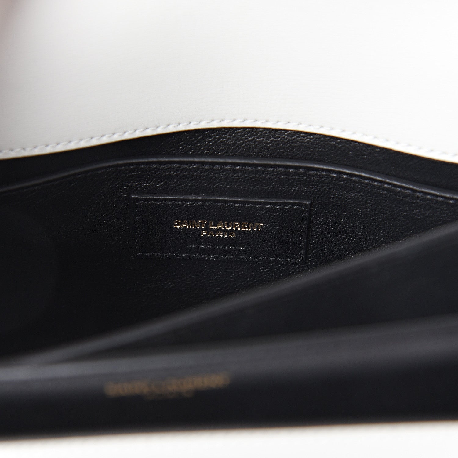 Saint Laurent Calfskin Bi-Color Medium Monogram Sunset Black Pearl White 5 of 8