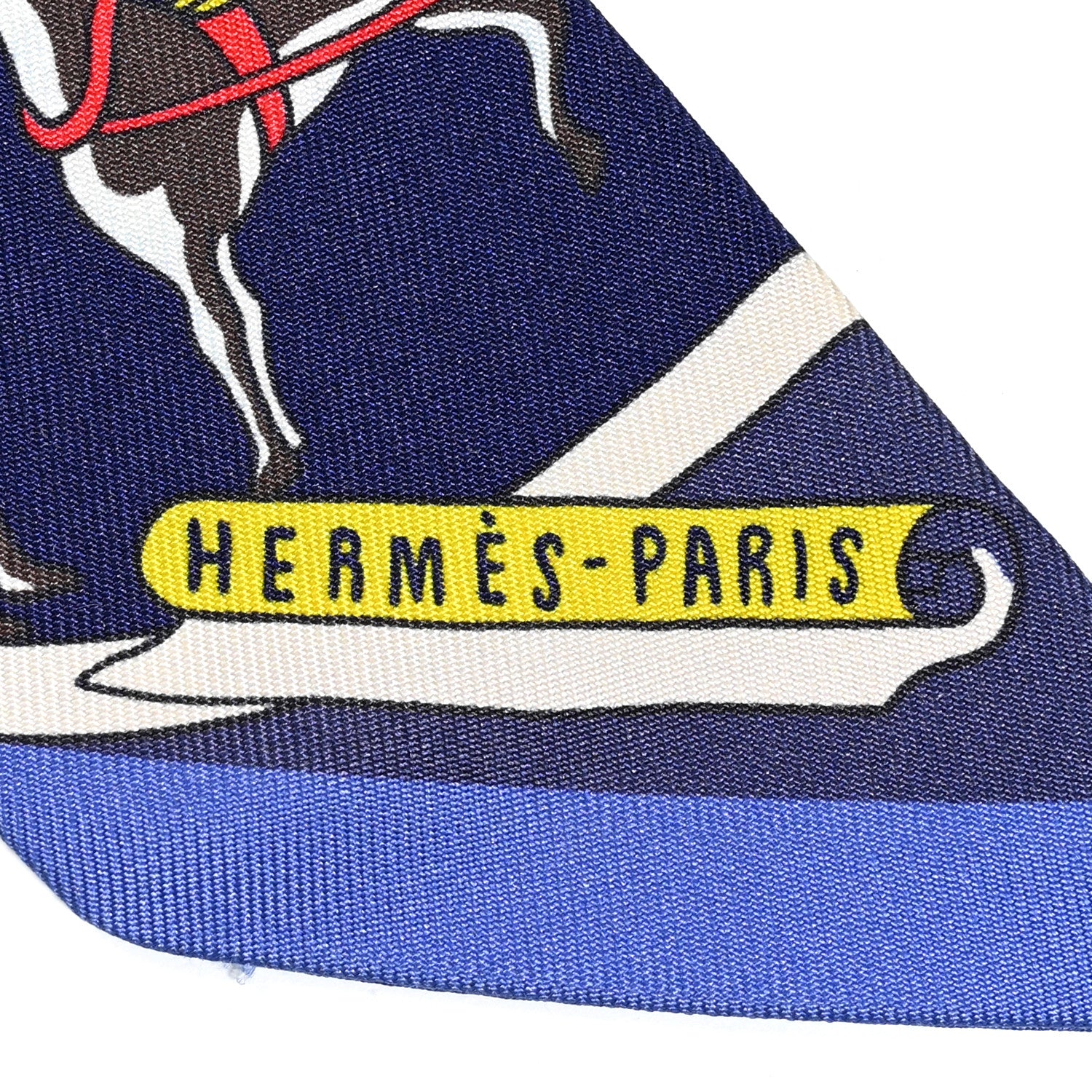 Hermes Silk Exposition Universelle Twilly Bleu Jaune Vif Rouge 3 of 7