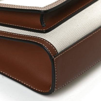 Burberry Canvas Smooth Calfskin Two Tone Mini Pocket Bag Natural Malt Brown 14 of 14