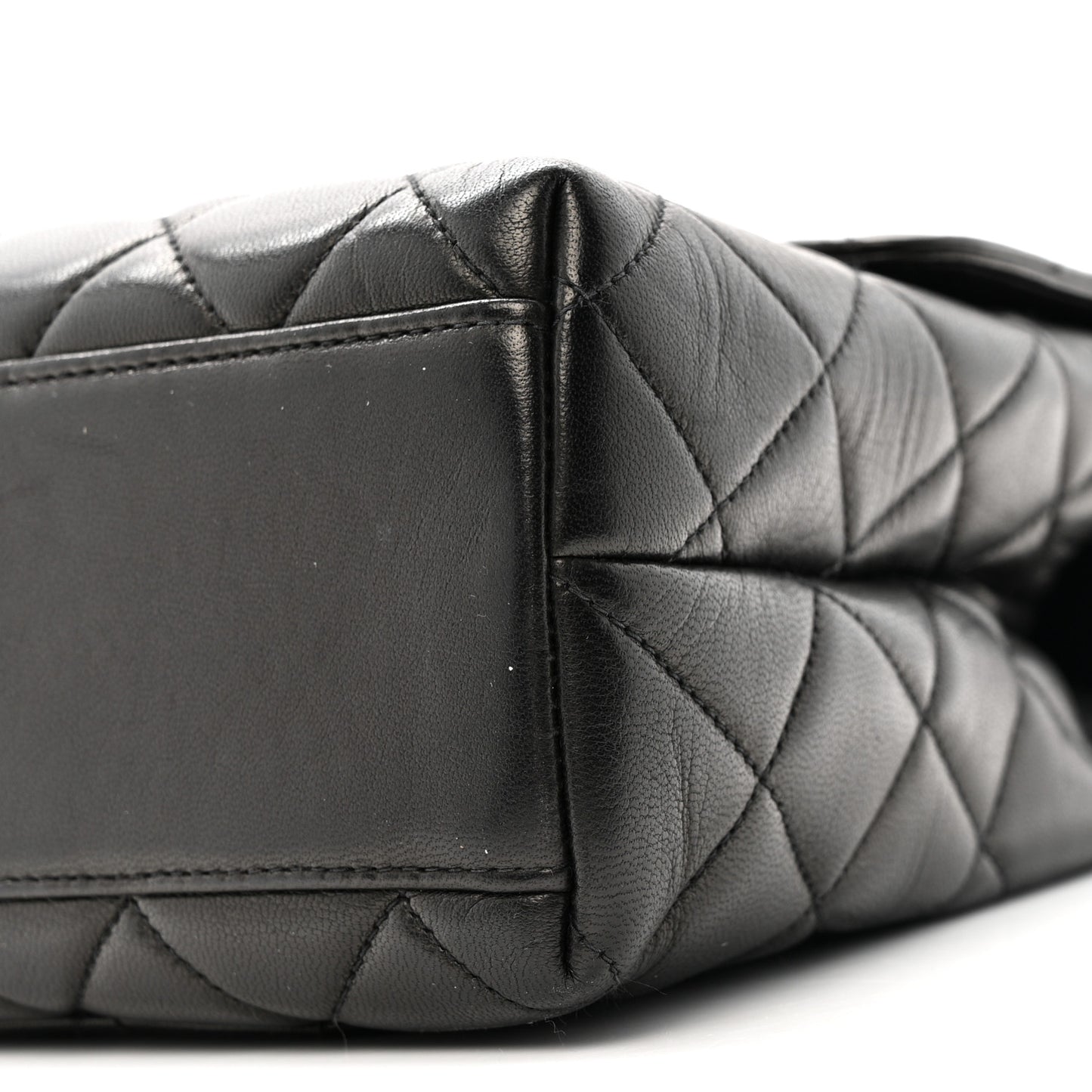 Lambskin Quilted Medium Kelly Flap Bag Black