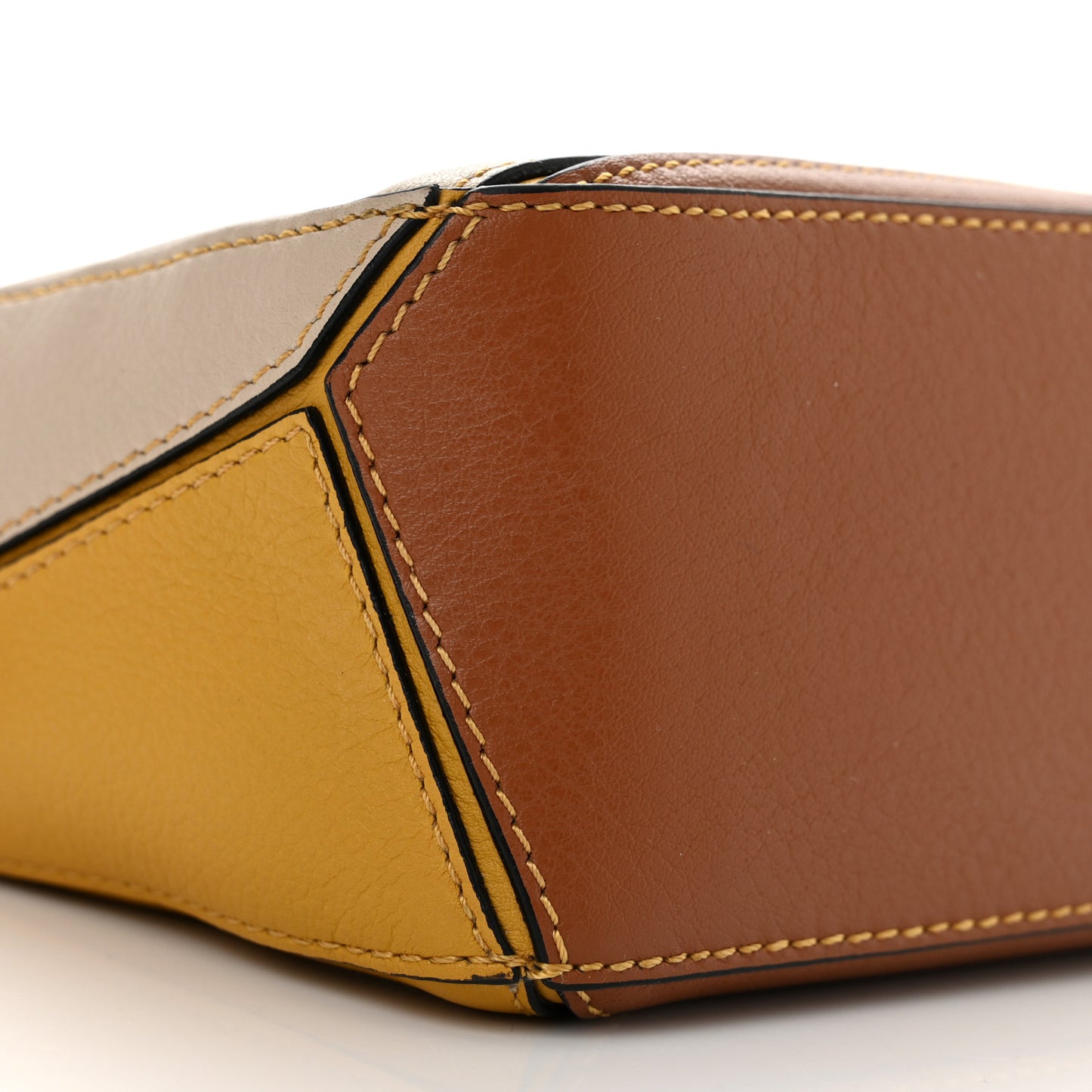 Calfskin Mini Puzzle Bag Mustard Tan