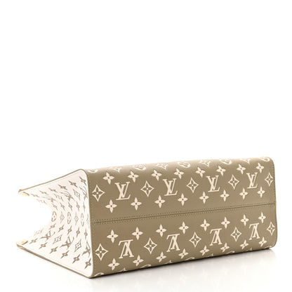 Louis Vuitton Empreinte Monogram Spring In The City Onthego MM Kaki Beige Cream 4 of 9