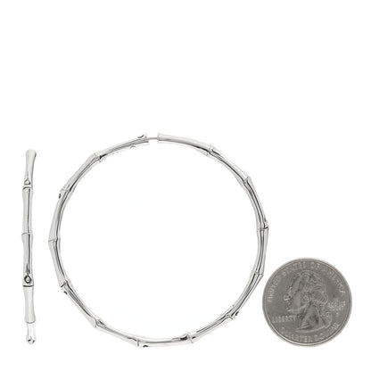 John Hardy Sterling Silver 57mm Bamboo Hoop Earrings 2 of 5