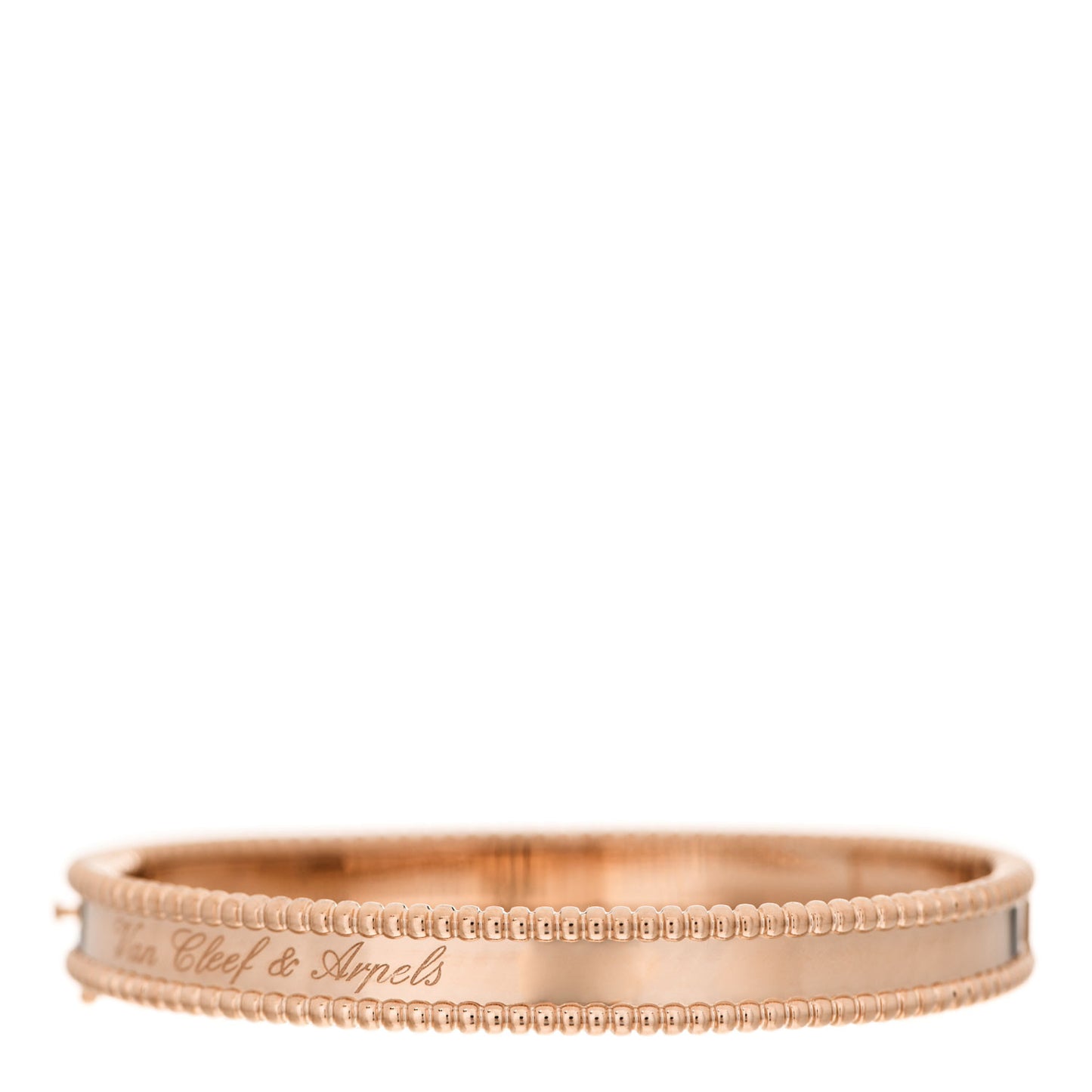 18K Rose Gold Perlee Signature Bangle Bracelet M