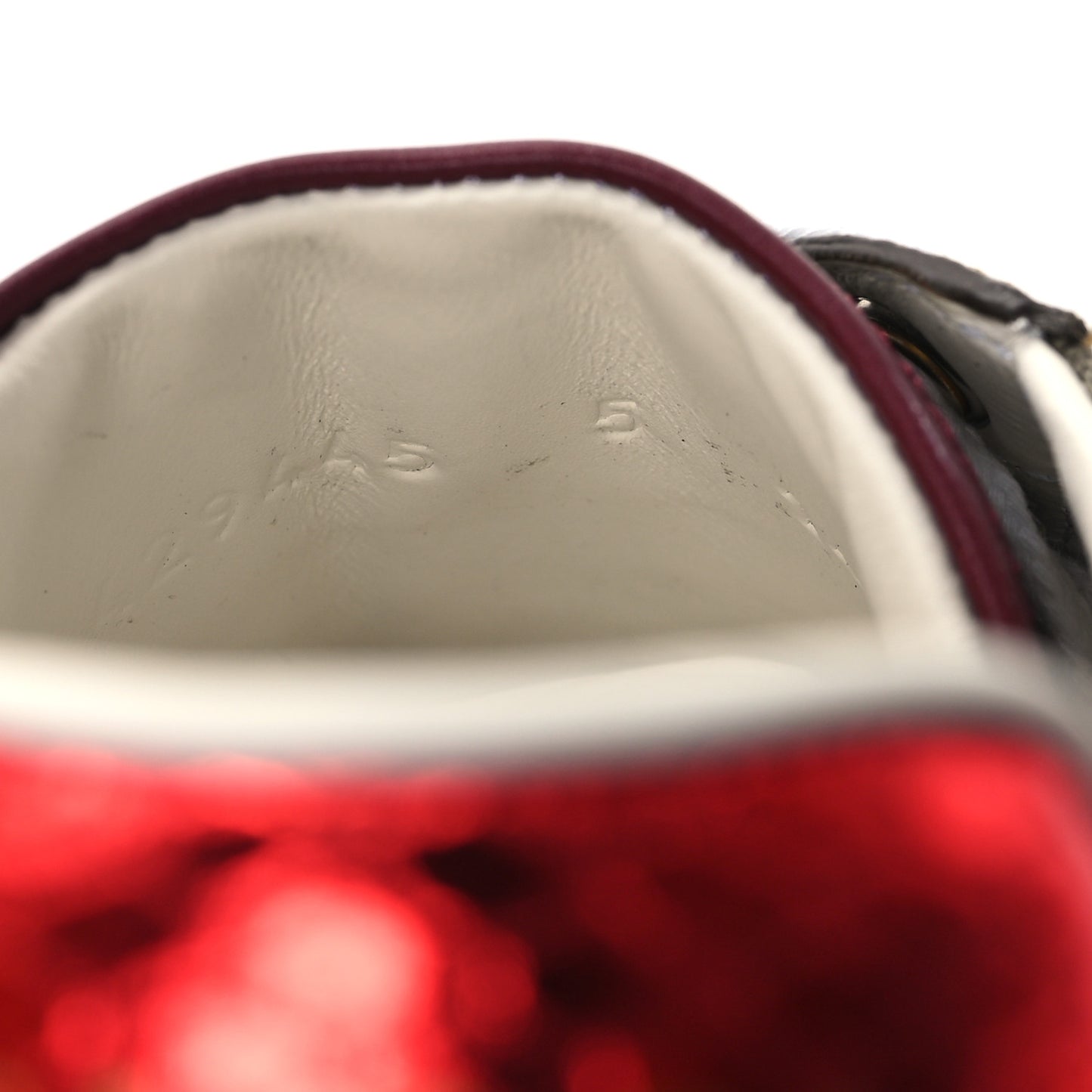 GG Supreme Monogram Ayers Mens New Ace Low-Top Sneaker 5 Blue Red