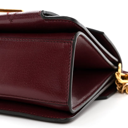 Givenchy Goatskin Quilted Small GV3 Shoulder Bag Aubergine 9 of 10