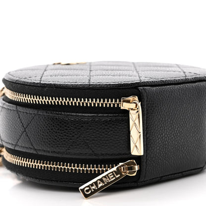 Chanel Caviar Quilted Round Handle With Care Vanity With Chain Black 8 of 12