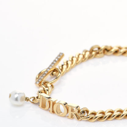 Christian Dior Metal Logo Chain Bracelet Gold 4 of 6
