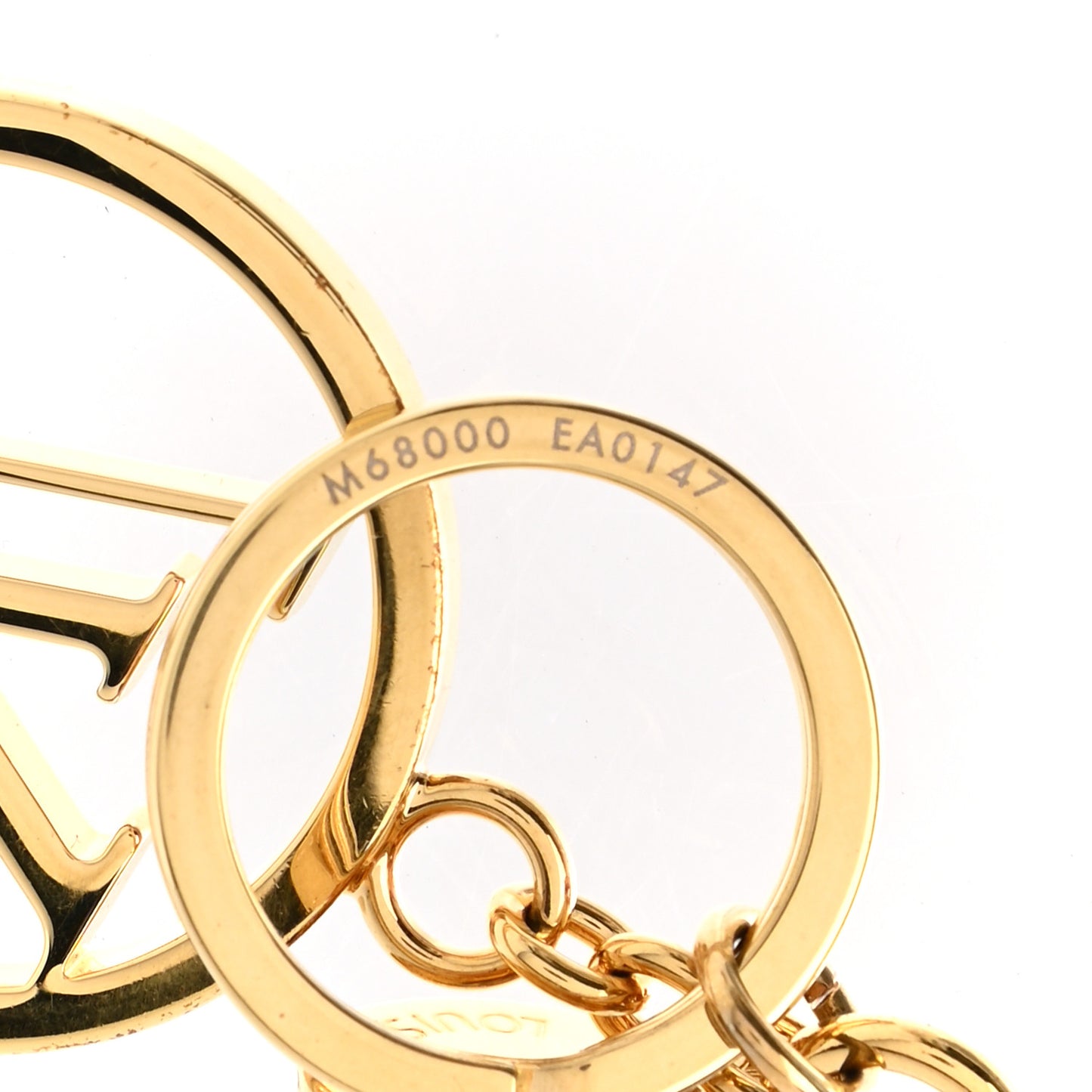 LV Circle Bag Charm Key Holder Gold